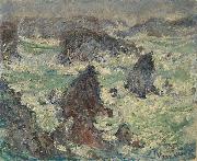 Claude Monet Tempete sur les Cotes de Belle lle oil painting reproduction